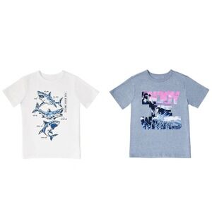 NEW Member's Mark Boys Playwear Shark Tees 12